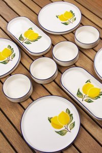 Mukko Home Limon Desenli 10 Parça 4 Kişilik Seramik Kahvaltı Takımı Çok Renkli