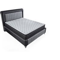 Arleno Bedding Nirvana 160 x 200 cm Ayrılabilen Yataklı Başlıklı Çift Kişilik Sandıklı Baza Seti Siyah