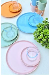 Keramika Rainbow Mix 16 Parça 4 Kişilik Stoneware Kahvaltı Takımı Çok Renkli