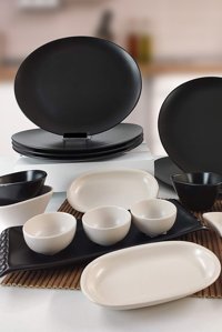 Trendymutfak Krrem Mat 35 Parça 6 Kişilik Seramik Kahvaltı Takımı Krem