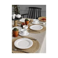 Pierre Cardin Raphael 35 Parça 6 Kişilik Bone China Kahvaltı Takımı Beyaz