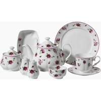 Korkmaz Diana Collection A8923 Desenli 30 Parça 6 Kişilik Porselen Kahvaltı Takımı Beyaz