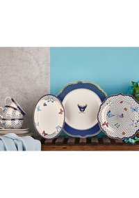 Aryıldız 51035 Yuvarlak Desenli 30 Parça 6 Kişilik Porselen Kahvaltı Takımı Çok Renkli