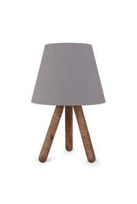 Homing Üç Ayaklı Ayd-1965 Tekli Ahşap 3 Ayaklı Abajur Gri