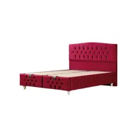 Mobilya Dükkanım Soft 90x200 cm Başlıksız Sandıklı Tek Kişilik Baza Seti Kırmızı
