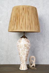 Hmydesign Gazelle Gold Beyaz Tekli Kumaş Tek Ayak Abajur Gold-Beyaz