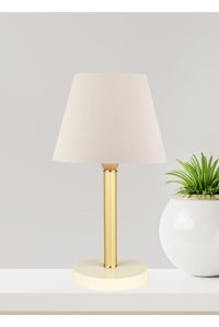 Homing Luce Ayd-2614 Tekli Kumaş Tek Ayak Abajur Beyaz