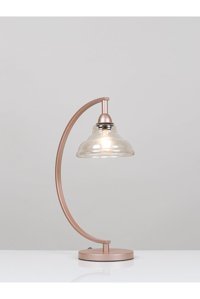 Bahar Aydınlatma Bahar Rose Yarım Ay 1663 Tekli Cam - Metal Tek Ayak Abajur Rose