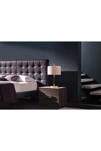 Enza Home Mimosa Modern Tekli Deri Tek Ayak Abajur Krem
