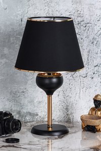 Hmydesign Pisse Gold Siyah Abjr-55 Tekli Metal Tek Ayak Abajur Siyah