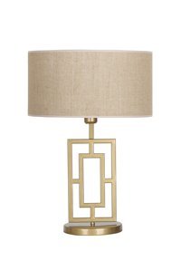 Vinner Puglia Eskitme Gold Orego Tekli Metal Tek Ayak Abajur Gold
