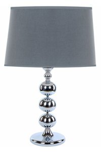 Patine Eiffel 3 Lü Küre Tekli Metal Tek Ayak Abajur Gri