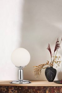 Apliqa Arlo Beyaz Camlı Modern Tasarım Tekli Metal - Cam Tek Ayak Abajur Gümüş