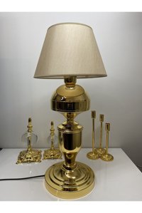 Asellus Şahika Gold Tekli Metal Tek Ayak Abajur Lacivert