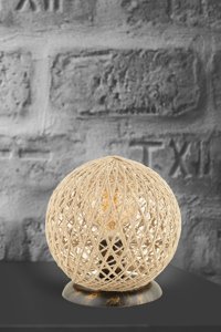 Hmydesign Mudulight Jüt Ipaj-56 Tekli Halat - İp Tek Ayak Abajur Gold