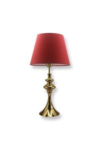 Lampada Viola Kırmızı Tekli Metal Tek Ayak Abajur Kırmızı-Gold