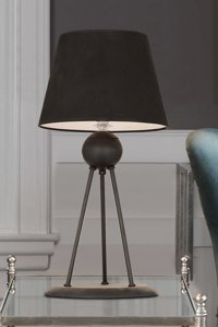 Apliqa Kunter Retro Tekli Metal Tek Ayak Abajur Siyah