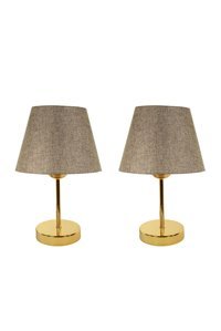 Bysay Fiesta Fiesta Best Gold Yeşil 2'Li Metal Tek Ayak Abajur Gold - Yeşil