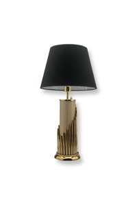 Lampada Venedik Venedik Tekli Metal Tek Ayak Abajur Siyah