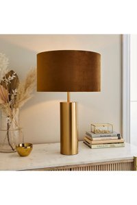 Visente Home Gold Modern Tekli Metal Tek Ayak Abajur Kahverengi