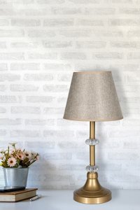 Hmydesign Gulie Eskitme Tekli Kumaş Tek Ayak Abajur Eskitme