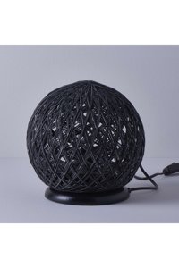Linens Fence Füme Tekli Ahşap Tek Ayak Abajur Füme
