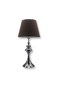 Lampada Viola Kahverengi Tekli Metal Tek Ayak Abajur Kahverengi