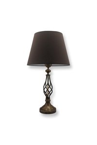Lampada Verona Eskitme Kahverengi Tekli Metal Tek Ayak Abajur Kahverengi