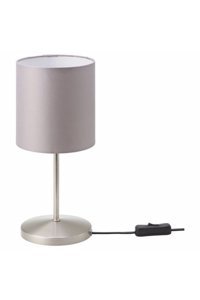 Ikea Ingared Gri Tekli Kumaş Tek Ayak Abajur Gri