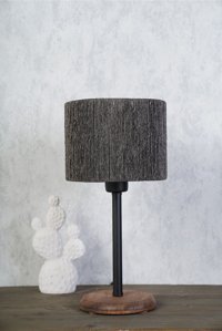 Hmydesign Agox Gold-Siyah Ipaj-56 Tekli Kumaş Tek Ayak Abajur Gold-Siyah