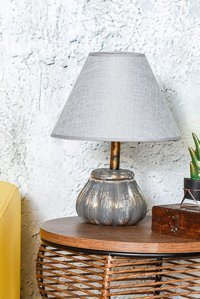 Hmydesign Citrouille Kahve Gri Srmk-53 Tekli Seramik Tek Ayak Abajur Kahve - Gri
