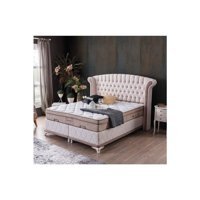 Weltew Home Diva Ayrılabilen Başlıklı Çift Kişilik Sandıklı Baza Seti Beyaz