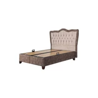 Cadde Yıldız Therapy 150 x 200 cm Başlıksız Çift Kişilik Sandıklı Baza Krem