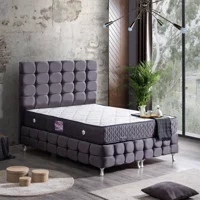 Setay Duke Lüx 140 x 190 cm Ayrılabilen Başlıklı Çift Kişilik Sandıklı Baza Seti Antrasit