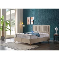 Bellona Petra Plus 100 x 200 cm Ayrılabilen Başlıksız Çift Kişilik Sandıklı Baza Krem