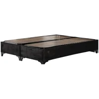 Arleno Bedding Retro 150 x 200 cm Ayrılabilen Başlıksız Çift Kişilik Sandıklı Baza Siyah