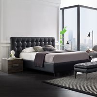 Enza Home Giorno 160 x 200 cm Başlıklı Çift Kişilik Sandıklı Baza Seti Gri