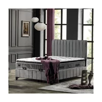 Armis Alegra 140 x 190 cm Yataklı Başlıklı Çift Kişilik Sandıklı Baza Seti Antrasit