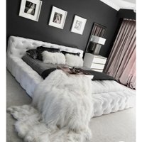 Niva Baza Snowlake 200 x 200 cm Başlıksız Çift Kişilik Baza Beyaz
