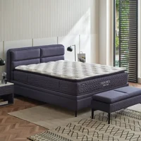 Yataş Bedding Duchess Ultra Care 140 x 190 cm Yataklı Başlıklı Çift Kişilik Sandıklı Baza Seti Lacivert