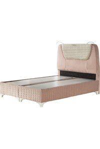 Hammak Home Magnolıa 150 x 200 cm Ayrılabilen Başlıklı Çift Kişilik Sandıklı Baza Seti Pembe
