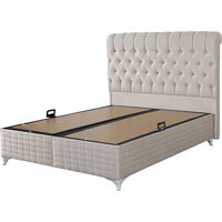 Cadde Yıldız Lexus 150 x 200 cm Başlıksız Çift Kişilik Sandıklı Baza Krem