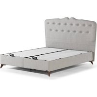 Armis Premium 160 x 200 cm Ayrılabilen Başlıksız Çift Kişilik Sandıklı Baza Beyaz
