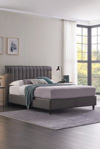 Yataş Lento 160 x 200 cm Başlıklı Çift Kişilik Sandıklı Baza Seti Siyah