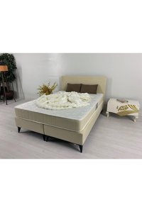 İpek Mobilya Ecostil 180 x 200 cm Başlıksız Çift Kişilik Sandıklı Baza Bej