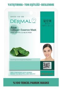 Dermal Kolajen Aloe Veralı Nemlendiricili Kağıt Yüz Maskesi 23 gr