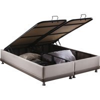 Weltew Home Karamel 180 x 200 cm Ayrılabilen Başlıksız Çift Kişilik Sandıklı Baza Krem