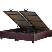 Weltew Home Bella 160 x 200 cm Ayrılabilen Başlıksız Çift Kişilik Sandıklı Baza Bordo