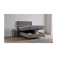 Md Arobel 150 x 200 cm Ayrılabilen Başlıksız Çift Kişilik Sandıklı Baza Siyah