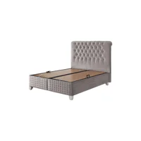Cadde Yıldız Sensitive 150 x 200 cm Başlıksız Çift Kişilik Sandıklı Baza Krem